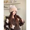Warm Knitted Beanie Hat Fleece Lined Winter Thermal Hat Cozy Ear Protection Hat  For Women