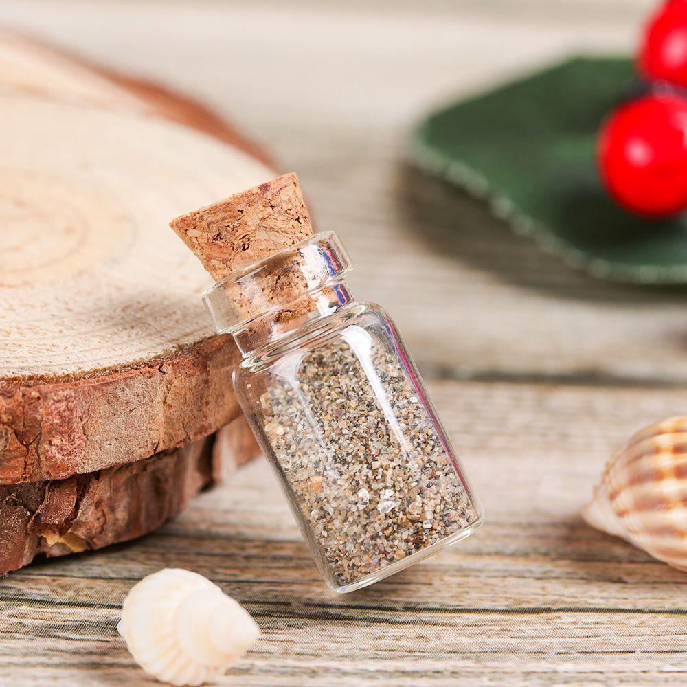 5/10pcs Small Drift Bottle Glass Jars Decoration DIY Containers Mini  Message Vials Ornament Cork Stopper Rainbow Wishing Bottle