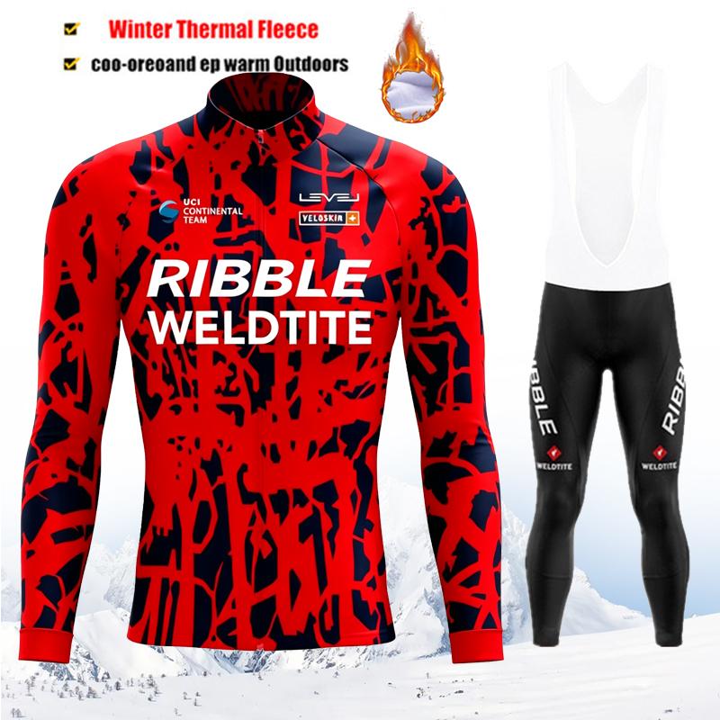 Winter Thermal Fleece Cycling Jersey Set Sports Man Team Bike Suit Mountian Bicycle Clothing Ropa Ciclismo Invierno Hombre 2027