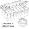 14Pcs Small Plastic Storage Box with Hinged Lids - Clear Bead Organizer