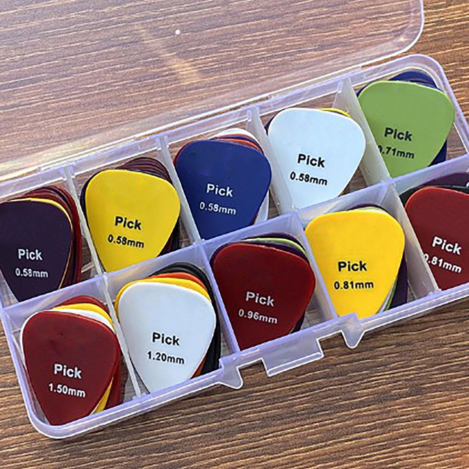 

50 шт. Медиаторы для электрогитары Гладкая поверхность АБС в коробке Смешанный ассортимент Аксессуары для инструментов