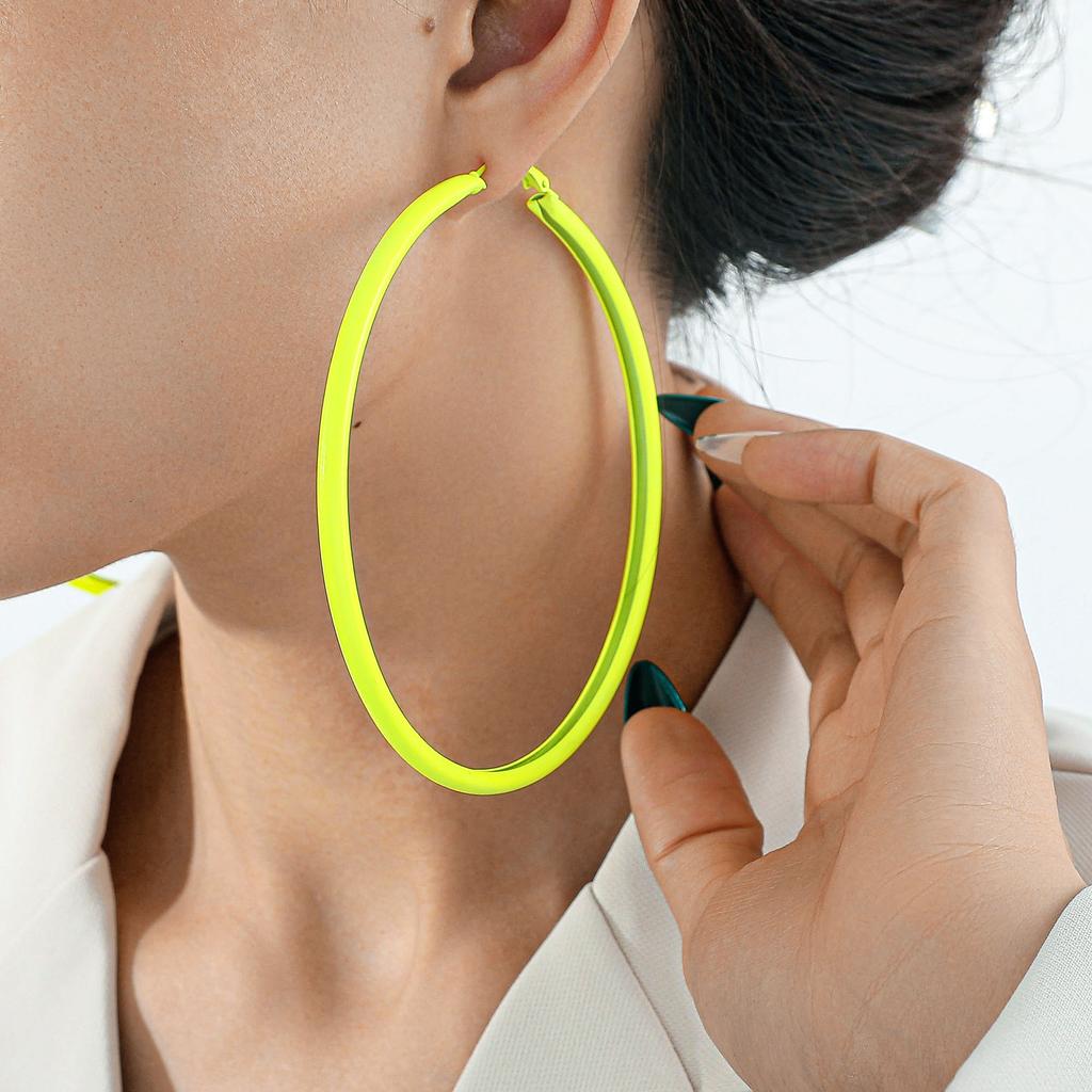 Promotional Niche Earrings, Personalized Exaggerated Large Circle Earrings, Sweet And Cool Plain Earrings.