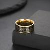 VASSAGO Viking Celtic Runes Ring For Men Triquetra Trinity Norse Jewelry Black Ring Good Luck Irish Mens Jewelry