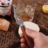 New Style Carved Wooden Handle Cheese and Butter Knife Set with Titanium Alloy Blades