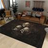 VIKAMA Halloween Carpet Skulls Horror Doormat Rug For Bedroom Large Area Rugs Living Room Black Carpet Welcome Mat Home Decora