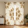 2PCS Digital Printed Curtains, Pearl Shimmer Rose Luxurious Elegant, Rod Pocket Window Drapes for Living Room Bedroom Decor