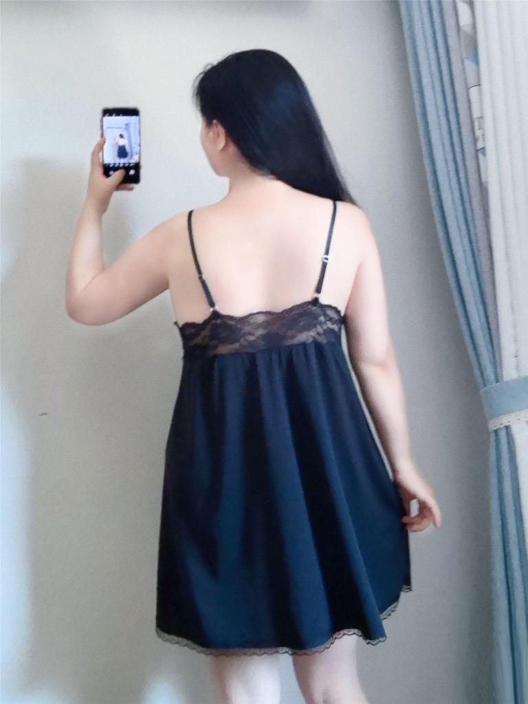 Büyük Beden Kadın Yazlık Dantelli Slip Gecelik, 2-300 lbs, Seksi Kısa Etek Pijama Takımı, Göğüs Pedleri Yok