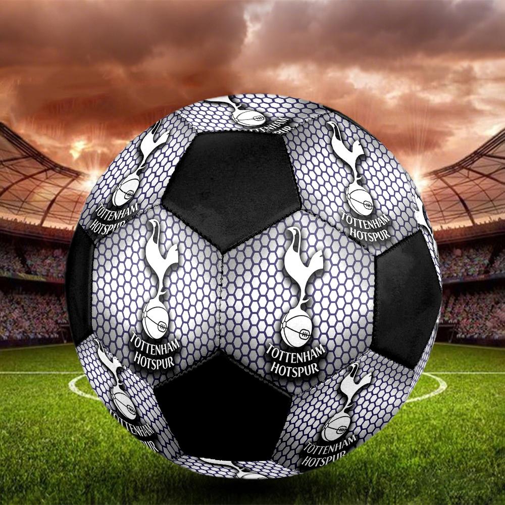 Pallone da Calcio logo FC Tottenham Hotspur, colorato, adatto a tutte le età, cucito a macchina, materiale PVC, qualità da competizione, durevole e ad alto rimbalzo