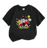 Kids Boys Girls Casual Short Sleeve O-Neck 100% Cotton T-Shirt Cute Cartoon Friends Group Print Soft Breathable Summer Tops for Children Daily Wear Bi