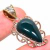 Natural Bloodstone Gemstone TwoTone 925 Solid Sterling Silver Pendant 1.50" C1s97