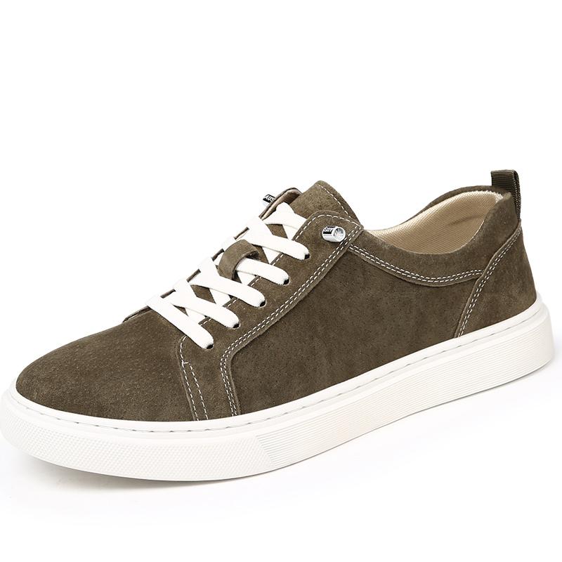 Spring Summer Mens Casual Shoes Fashion Suede Leather Sneakers Leisure Walk Male Tenis Masculino Lace-Up Outdoor Skate Footwear