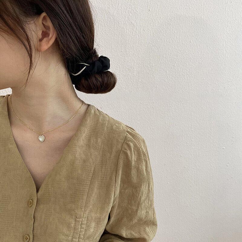 Women Scrunchies Solid Hair Ring Rope Elastic Ponytail Holder Headdress #