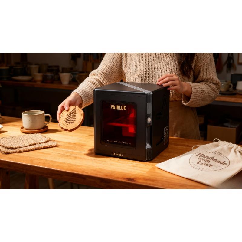 All-in-One Fully Automatic Laser Engraving Cutting Machine - Portable Desktop Household Marking Tool