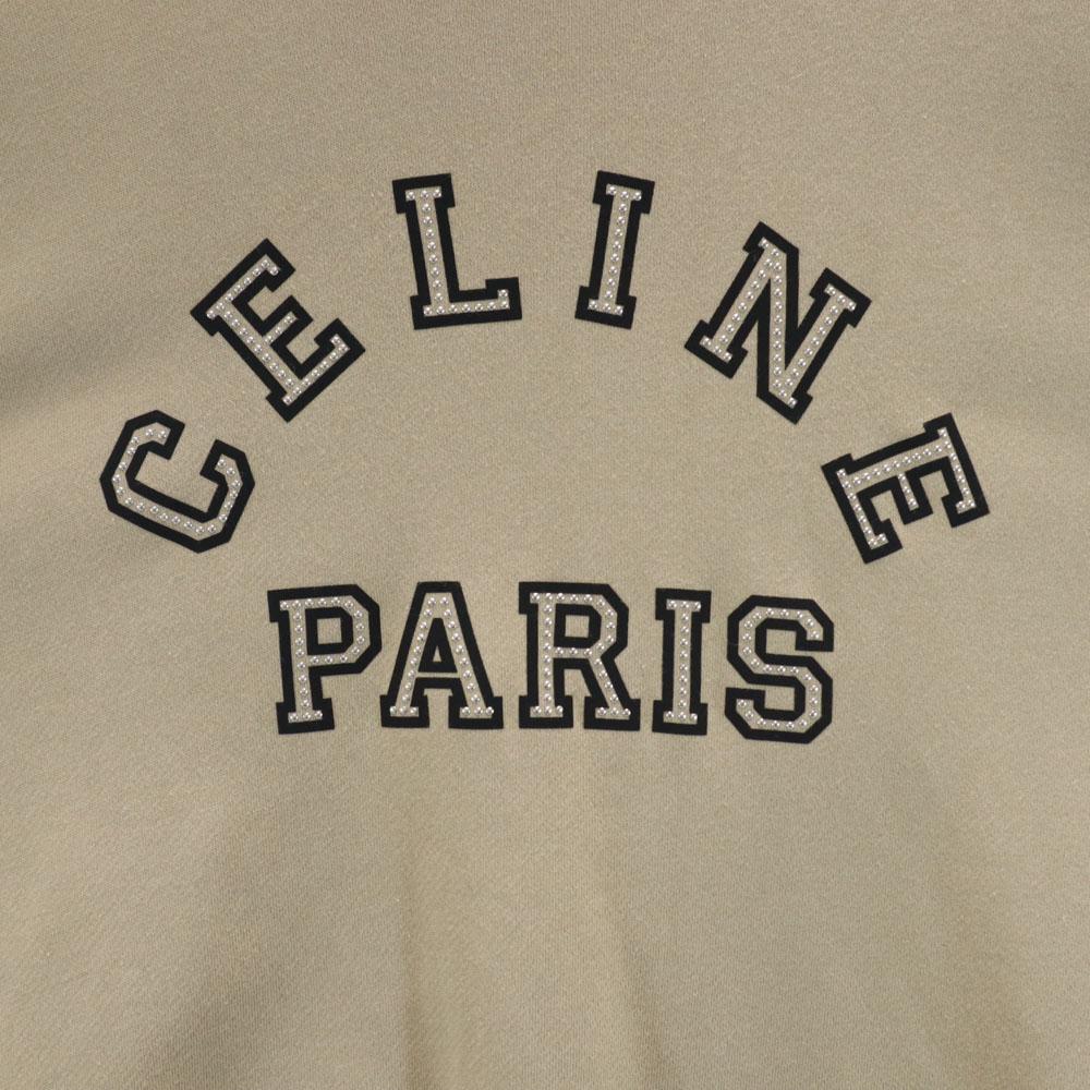 Celine Made In Japan Long Sleeve Sweat Trainer L Beige Women Used