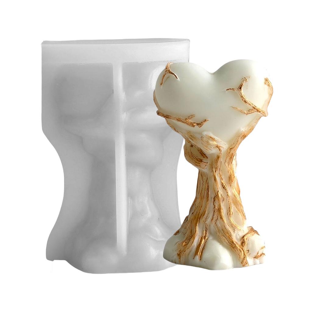 Flexible Silicone Mold Heart Shape Candle Crafting Supplies Home Decors Candle Mold Suitable for Candle Crafting