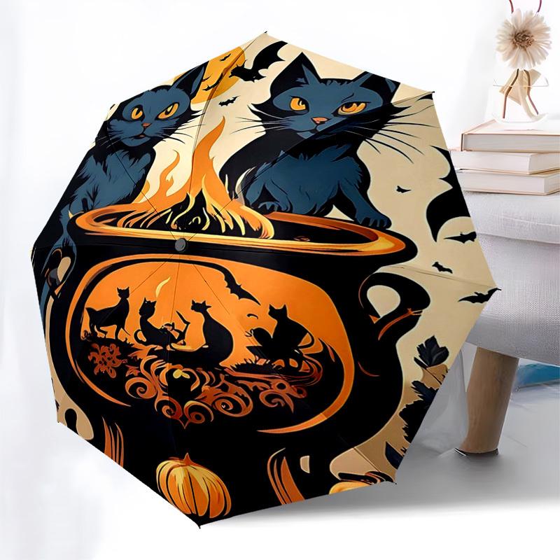 

1pc Powerpuff Girls Automatic Folding Umbrella, Portable 3-Fold Design, 8-Bone Iron Frame Outdoor Umbrella, Perfect Gift for Fans, Travelers, Everyday