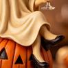 Grusliches Gespenst mit Weinglas Halloween-Figur Harzhexe Kürbis Tischmittelstück für Kaminsims Bar Party Dekoration Einzigartiges Vintage-Feiertagsornament