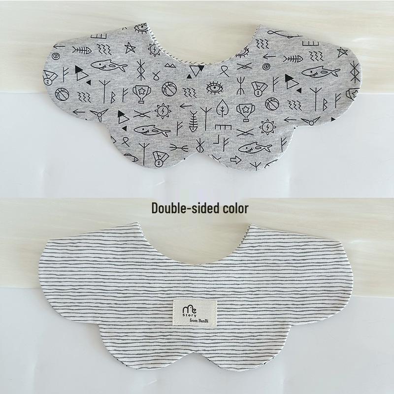 Storyme Double-Sided Korean Baby Drool Bib With Side Label, Suitable for 0-2 Years