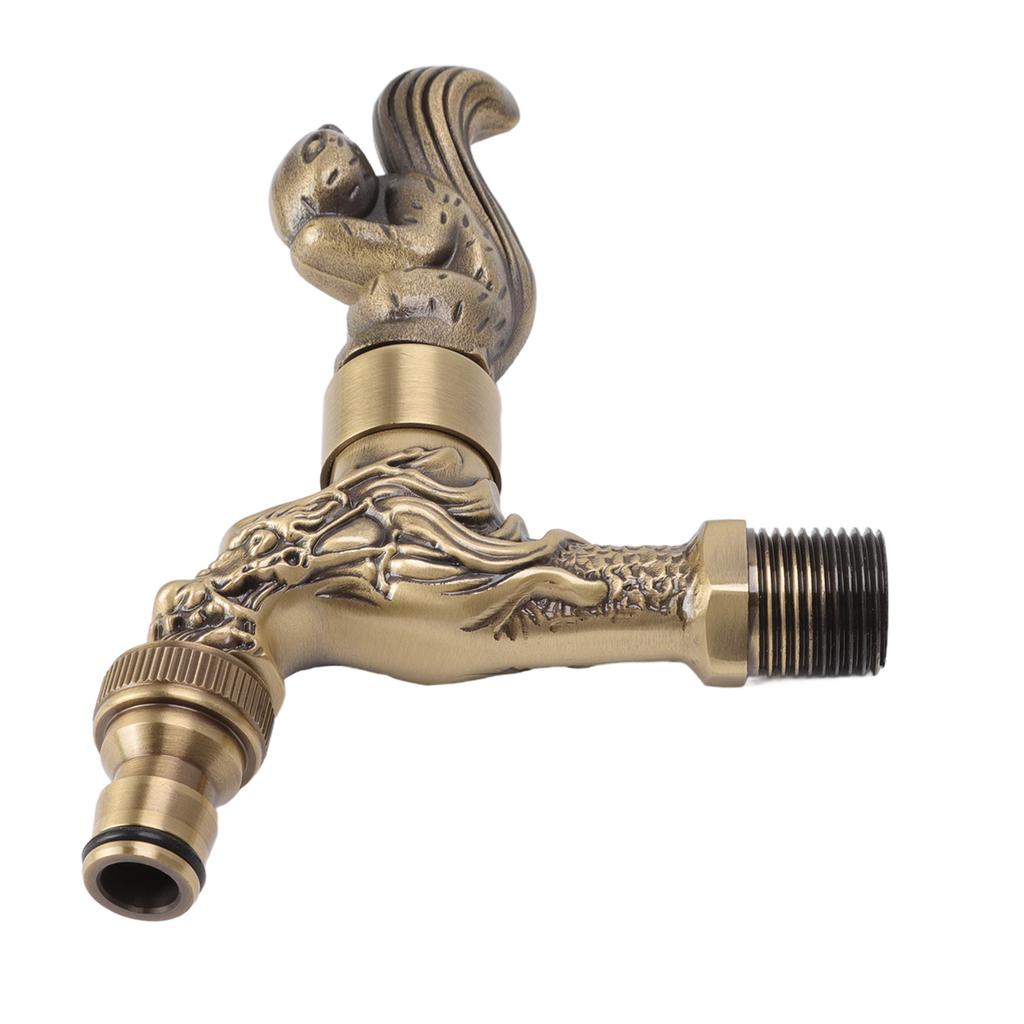Water Faucet Copper Tap G1/2 Female Thread Home Decoration for Sink Basin Bathroom Squirrel and