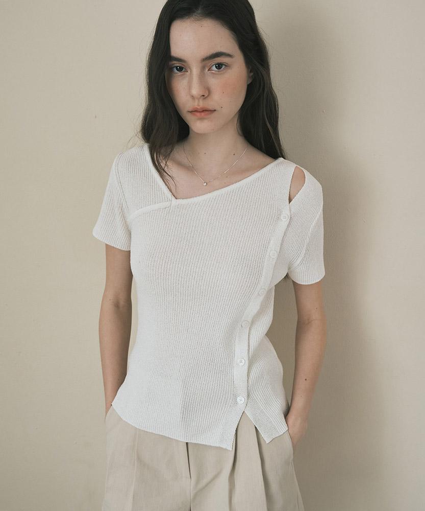AAU Asymmetrical Knit_Ivory