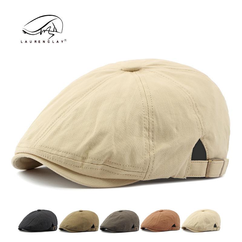 Vintage Octagonal Newsboy Cap for Men Women Retro Plain Solid Color Baker Boy Beret British Cabbie Flat Ivy Cap Adjustable