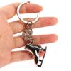 Silver Color Ice Skates Snowflake Pendant Key Ring Skating Key Chain Keychain