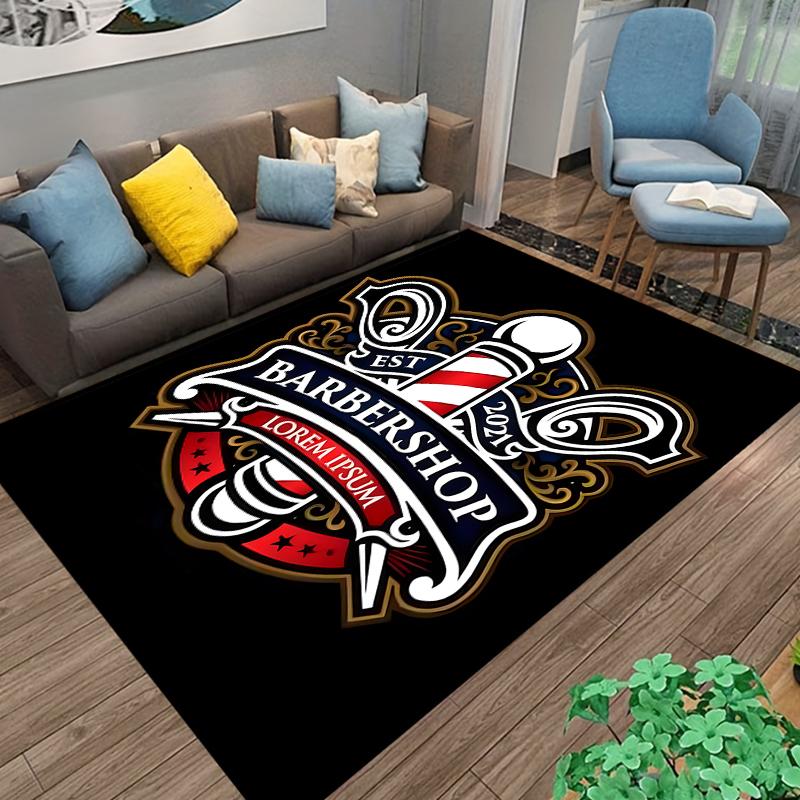 

Парикмахерская ретро вывеска Коврик Большой ковер Ковер для гостиной спальни кухни ванной комнаты прикроватный игровой Противоскользящий камеры 40x60cm 16x24 inch