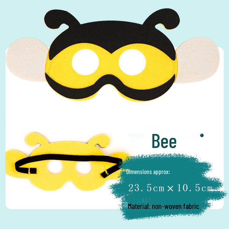 Children's Day Animal Masks: Frog & Tiger Cartoon Eye Masks for Kindergarten Performances