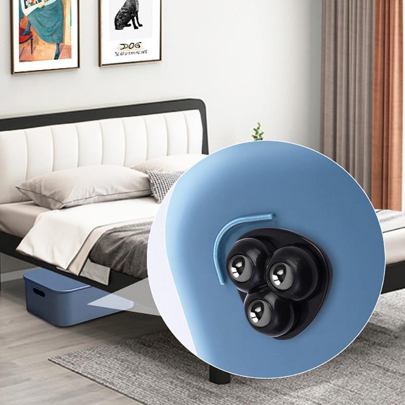 4/8 Stück Mini-Lenkrollen, selbstklebend, universelles Edelstahl-Lenkrad, 360°-Drehscheibe für Möbel, Schrank, Müll