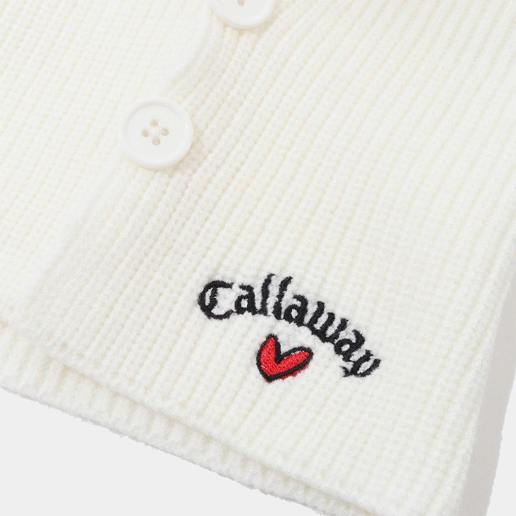 Callaway Women's Thermal Hood Warmer (Brand Logo Knit) / Cold Weather Golf / C23298201 1030_White FR
