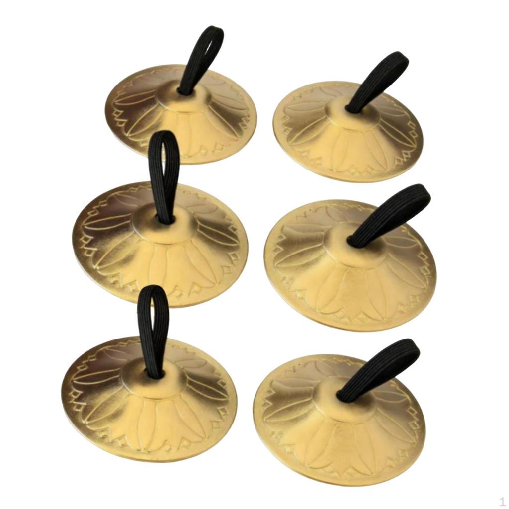 2 Finger Cymbals, Belly Dance Percussion Instrument, Brass Bell, Musical Accessory, Metal Material,