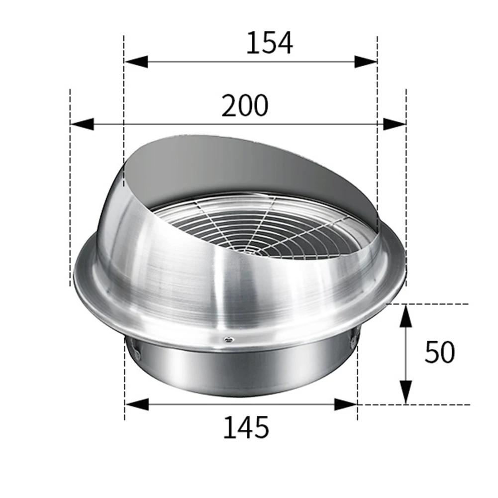 Stainless Steel Air Vent Cap Wall Ceiling Exhaust Duct Cover  Outlet Ventilation Exhaust Grille Cover Rain Cover Heating Cooling