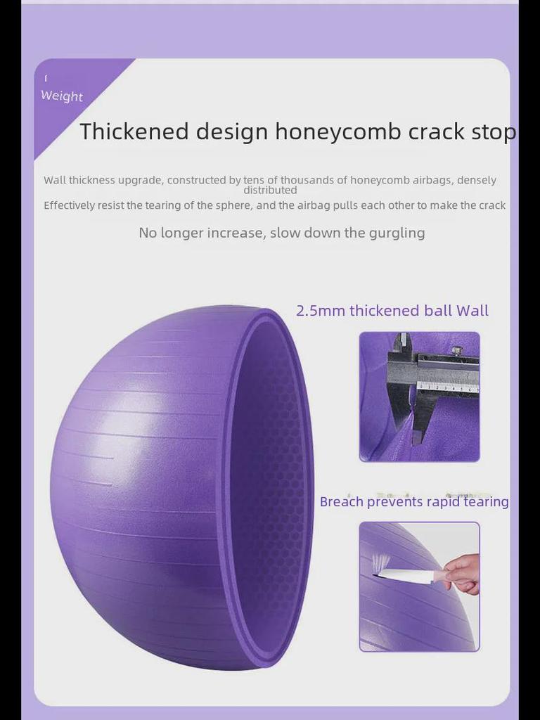 Thickened PVC Yoga & Pilates Fitness Ball for Pregnancy, Midwifery, Kids' Sensory Training & Balance