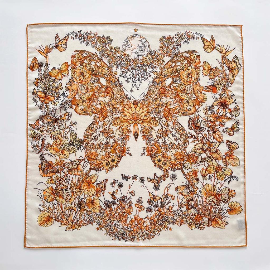 18% Silk 82% Wool Scarf Women Pashmina Double sided Foulard Female Bandana Twill Scarves Hijab Shawl Wraps Square Headkerchief