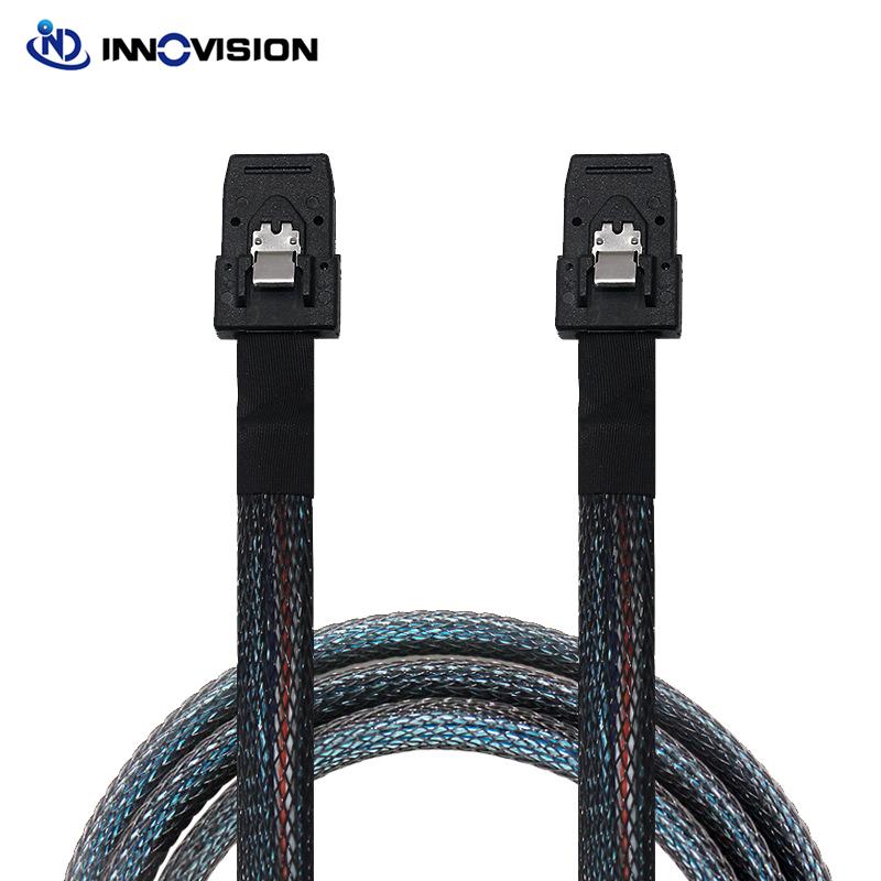 Mini Sas Sff-8087 to Mini Sas Sff-8087 Internal 36P Sever Mini SAS Extend Canble 0.5M чёрный