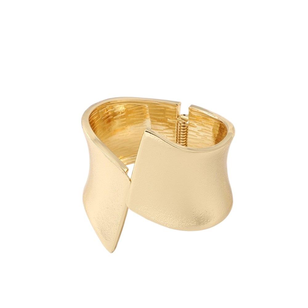 

Goth Chunky Heavy Bracelet Exaggerated Fashion Punk Bangle Minimalist Wide Open Bracelet Women золотий