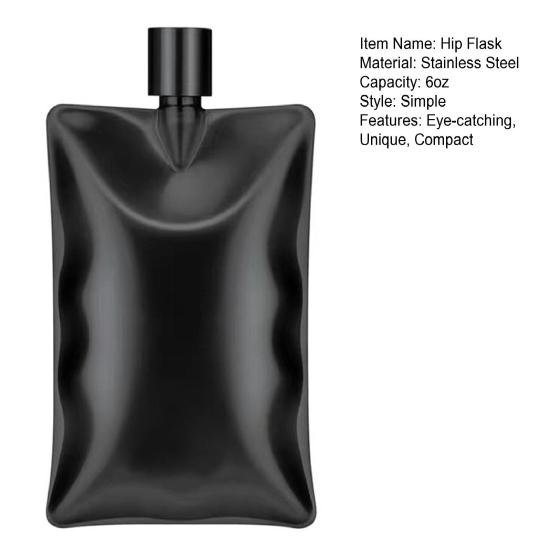 Recipient de buzunar de 6 oz pentru bărbați și femei, din oțel inoxidabil, pentru whisky, etanș la scurgeri, subțire, pentru petrecere de nuntă, cavaler de onoare, domnișoară de onoare