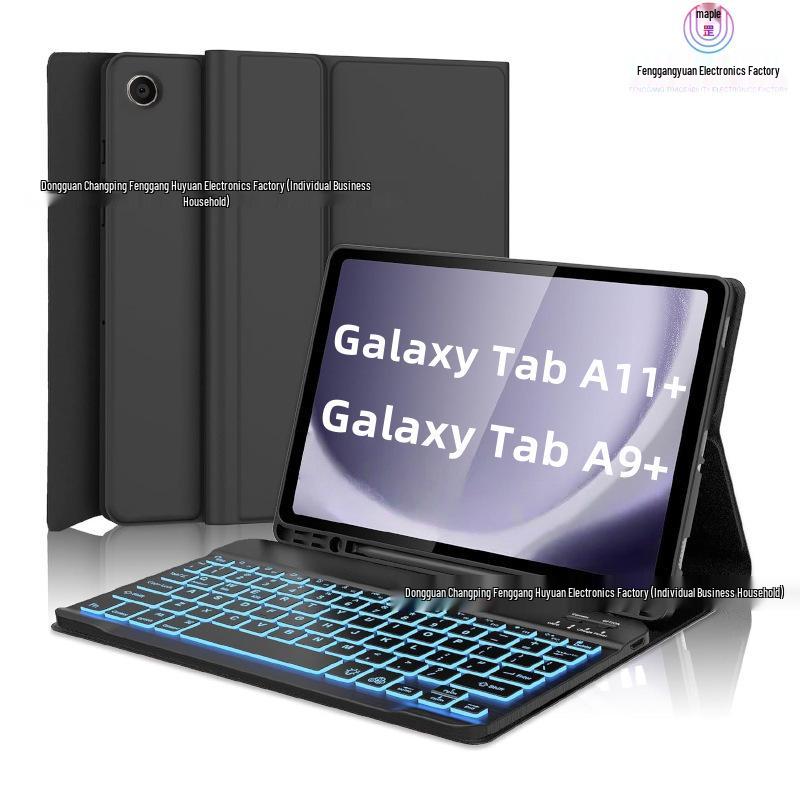 Samsung A11+ Tablet Leather Case with Touchpad Backlit Bluetooth Keyboard for A9+ 11-inch