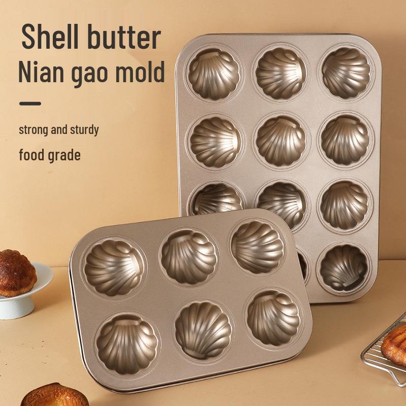 12-Cup Non-Stick Madeleine Shell Mold Baking Pan