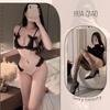 Sexy lingerie sexy lace three-point small chest shows big pearl seduction thong no-take suit female tease