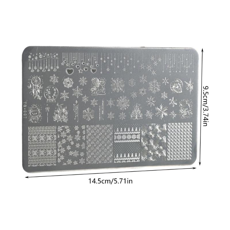 Stainless Steel Manicure Stamp Plate with Smooth Surfaces Ensuring Safety Metal Texture for Kids and Creative Activity