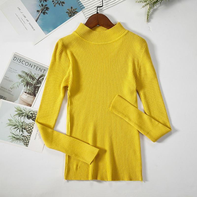 Women Turtleneck Sweater Knitted Soft Pullovers Cashmere Jumpers Basic Solid Soft Sweaters Women Autumn Winter Casual Top