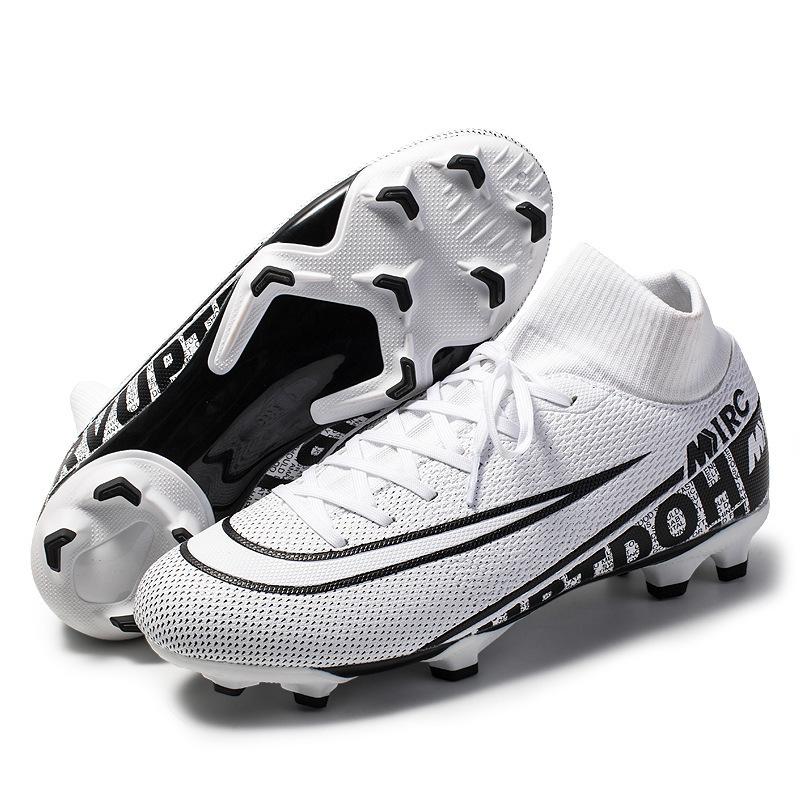 Competition women's football training shoes sports artificial turf couple broken nails children's high-top football shoes men