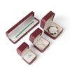 Pu Leather Jewelry Boxes Soft Velvet Lining Golden Closure Perfect For Proposal Wedding Gift Ring Necklace Storage