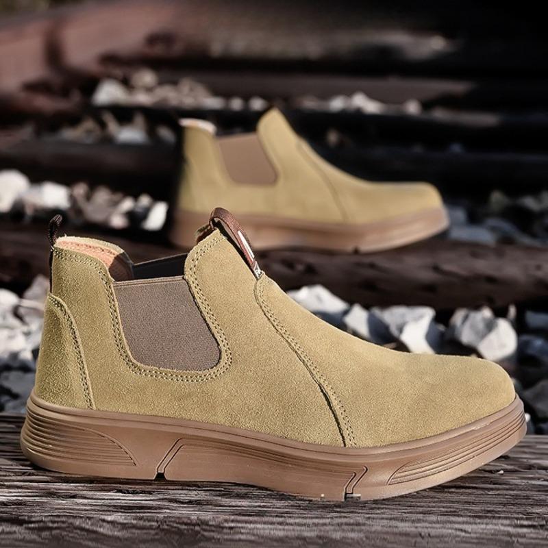 Non-slip Durable Men's Soft Soled Safety Shoe Design Protective Shoes with Anti Smashing and Anti Piercing Properties Work Boots