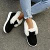 Autumn and Winter New Solid Color Suede Cotton Shoes Casual Snow Shoes Low Top Suede Women's Cotton Shoes