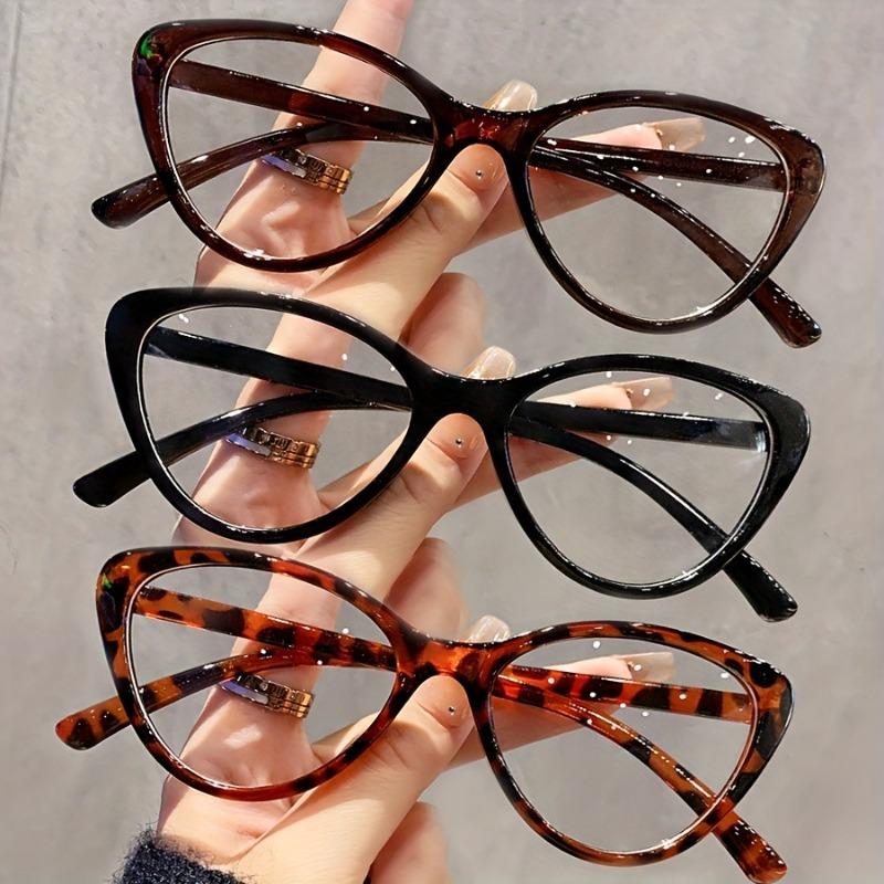 

3 Декоративные очки для мужчин и женщин Леопардовый принт Прозрачная оправа-бабочка Ретро стиль Универсальные Повседневные Выбор для подарка