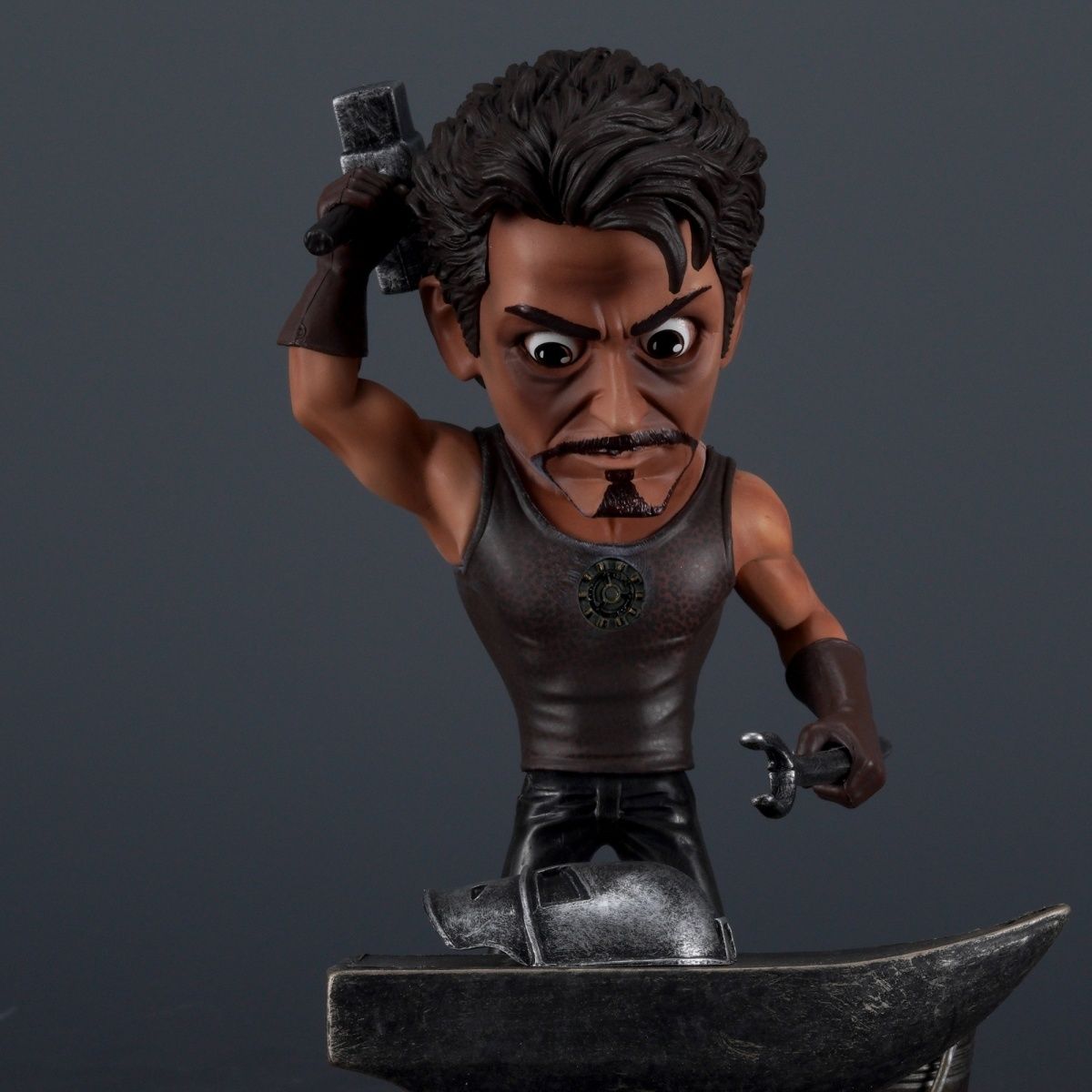 

7,08 дюйма / 18 см Marvel Studio Железный Человек Старк Мстители Подвижная модель Игрушки Подарки ПВХ кузнечное дело чиби фигурка украшение Развлекательная Игра Безопасная No box