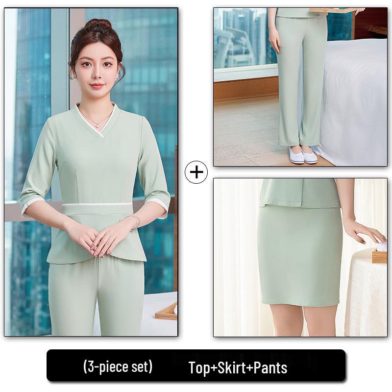 Women's High-End Beauty & Spa Technician Workwear Set for Foot Massage and Sauna
