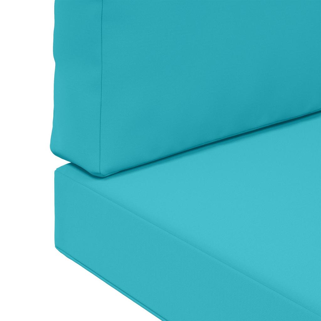 Outdoor Sofa Cushions 2 Pcs Turquoise Polyester